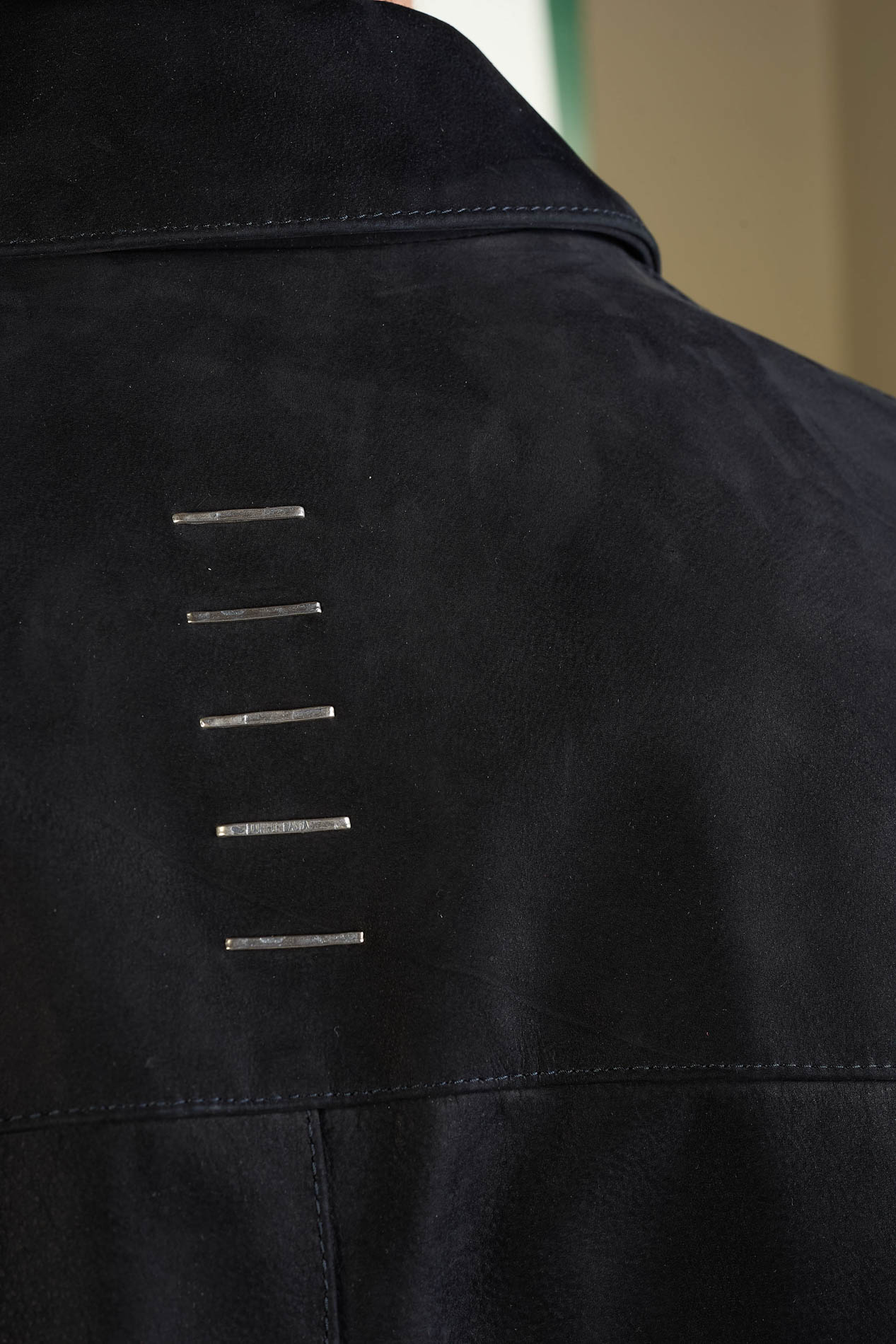 DANIELE BASTA LEATHER AND SILVER JACKET
